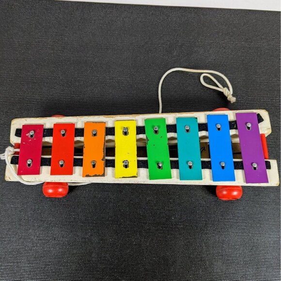 1964 Fisher Price Pull A Tune Xylophone #870 No Mallet Clean Good Condition - Picture 2 of 4